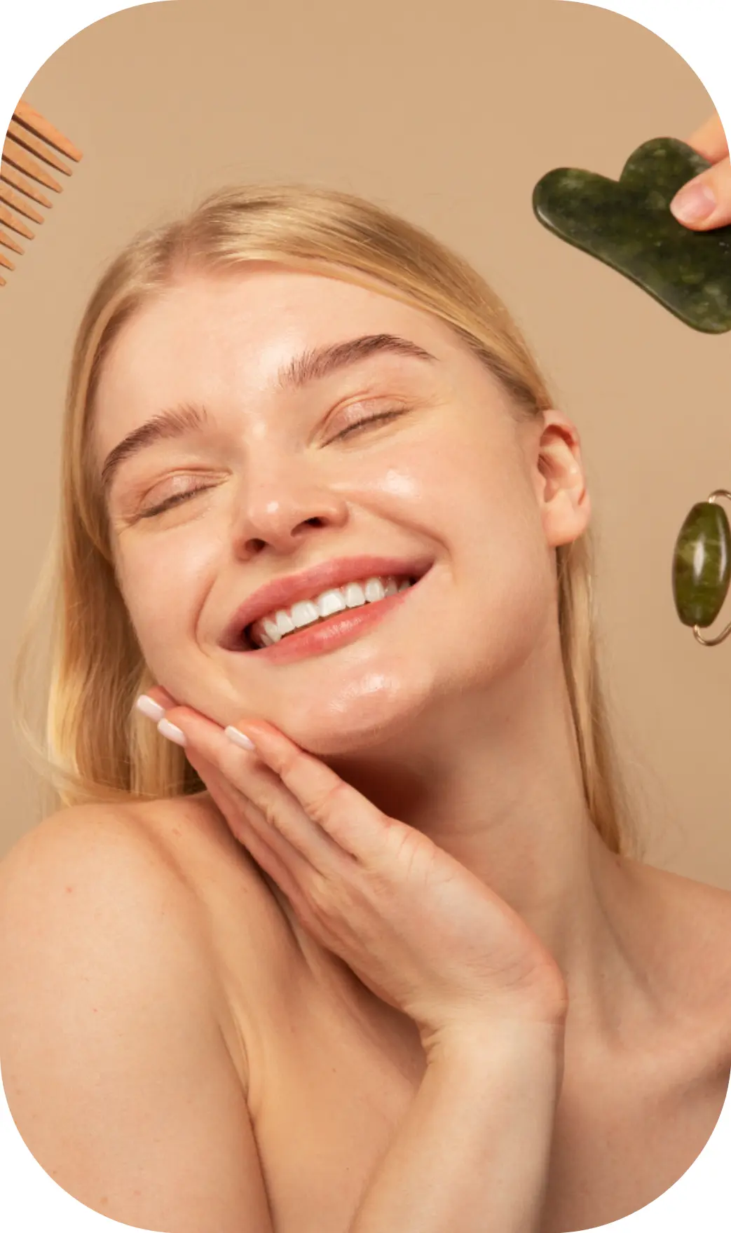 Woman with facial treatment